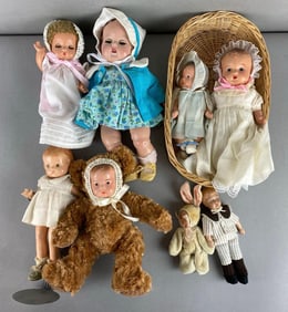 Group of 8 Vintage Baby Dolls