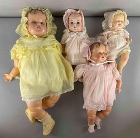 Group of 4 Vintage Baby Dolls