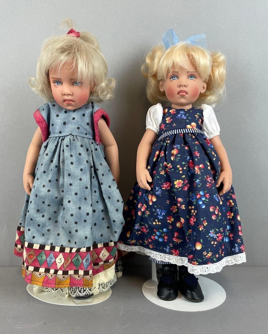 Group of 2 1997 Kish and Co. Plastic Dolls: Includes flora doll, 11 3/4 inches