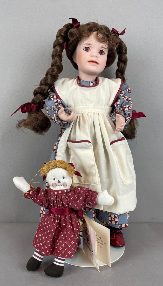 1998 Lawton Vinyl Doll: Includes limited edition 0588/2500 cinnamon rags, doll measures 13 1/2 inches