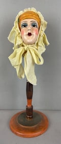 Vintage Composite Doll Head Hat Stand