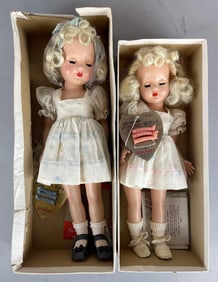Group of 2 Vintage Effanbee Tintair Plastic Dolls