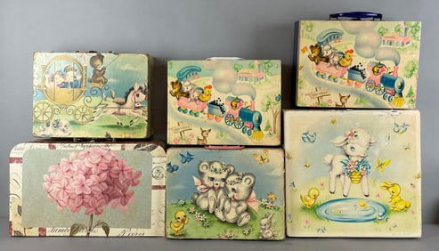 Group of Vintage Margaret Holbrook Doll Suitcases