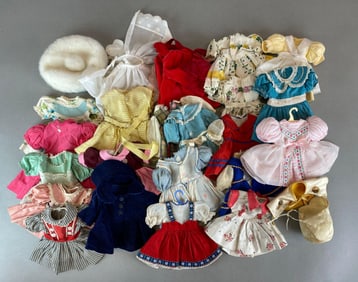Group of Vintage Doll Dresses and More