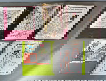 Group of Paper Doll Collections in Binders