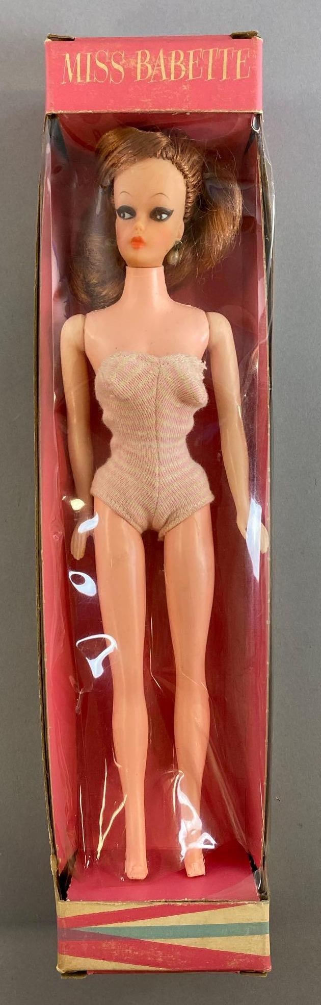 Vintage Eegee Annette Redhead Fashion Doll: Shoulder length hair. Stock No. B 20. Window is cracked. In original packaging. Box measures 13 1/2 x 3 x 2 inches