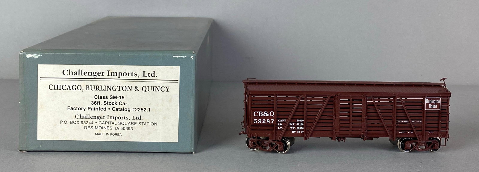 Challenger Imports Brass HO Scale SM-16 BR Stock Car (1 of 2)