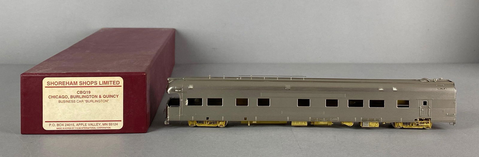 Shoreham Shops Brass HO Scale CB and Q Business Car (1 of 2)