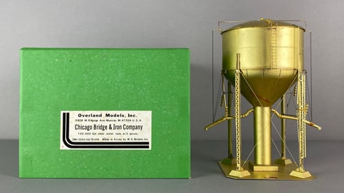 Overland Models Brass HO Scale CB and I Co. 100k Gallon Water Tank