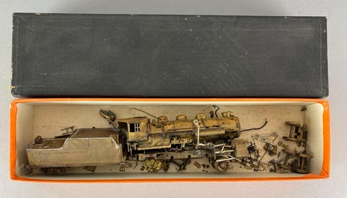 FOR PARTS Brass HO Scale Locomotive and Tender