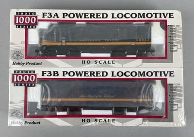 Set of Proto Series 1000 HO Scale F3A and B Powered Locomotives