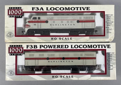 Set of Proto Series 1000 HO Scale F3A and B Powered Locomotives