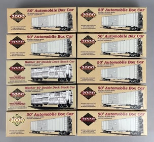 Group of Proto 2000 Series HO Scale Model Kit Box Cars