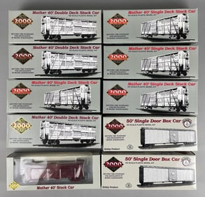 Group of Proto 2000 Series HO Scale Modek Kit Train Cars