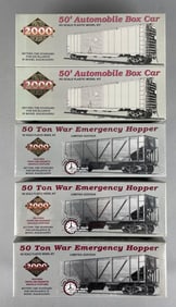 Group of Proto 2000 Series HO Scale Model Kit Train Cars