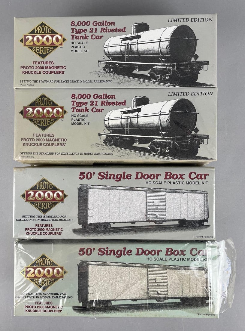 Group of Proto 2000 Series HO Scale Model Kit Train Cars (1 of 2)