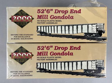 Group of Proto 2000 Series HO Scale Model Kit Gondola Train Cars