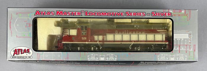 Atlas Silver HO Scale SD24 Burlington Locomotive