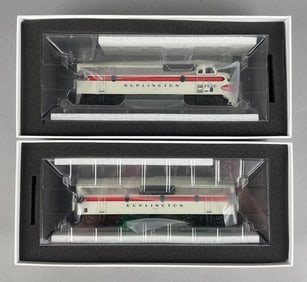 Genesis HO Scale F7A and B Burlington FW and D Locomotive Set