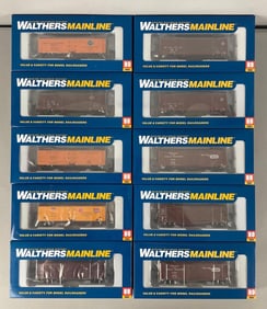 Group of Walthers Mainline HO Scale Boxcars and More
