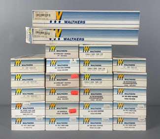Group of Walthers HO Scale Train Car Model Kits