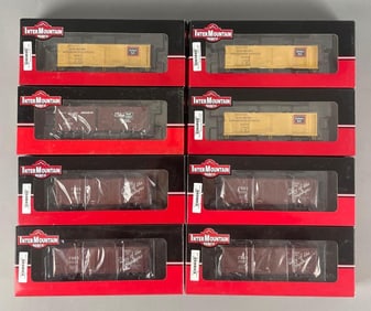 Group of Intermountain HO Scale Burlington Train Cars