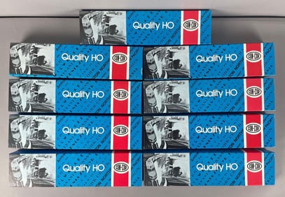 Group of Con-Cor HO Scale California Zephyr Passenger Train Cars