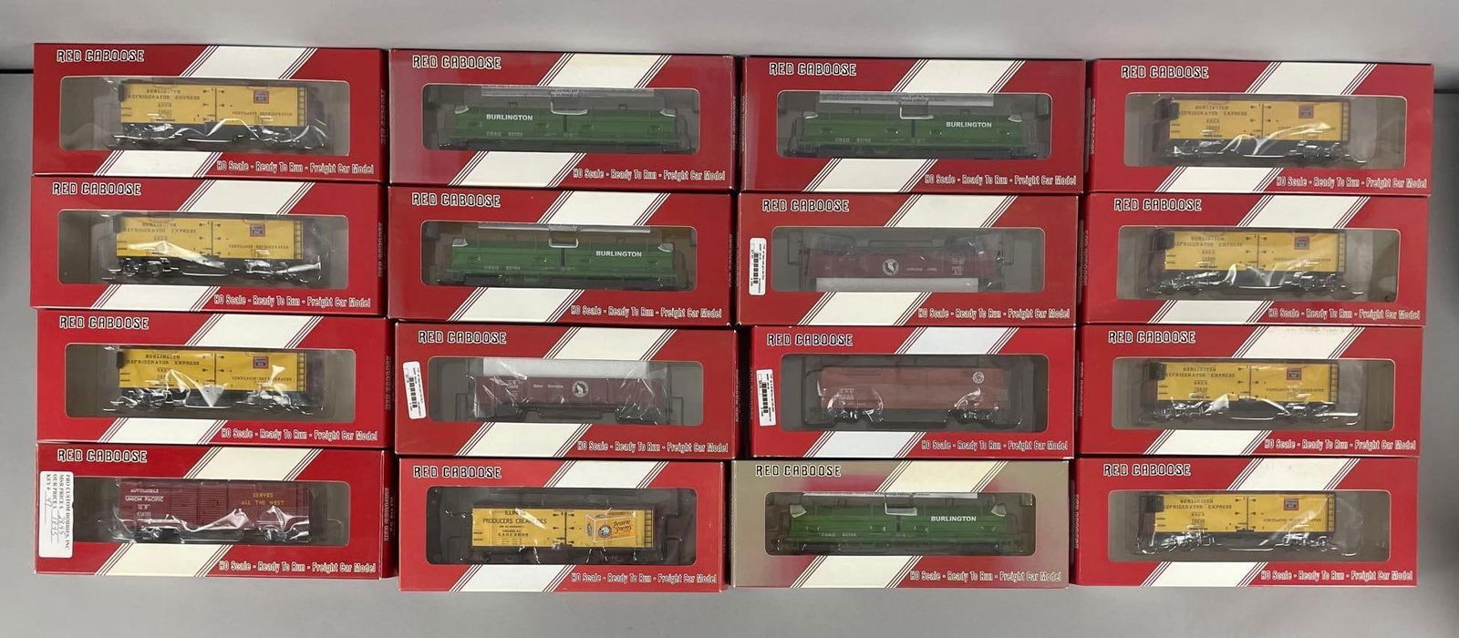 Group of Red Caboose HO Scale Train Cars (1 of 3)