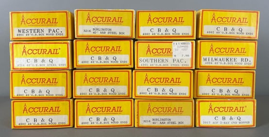 Group of Accurail HO Scale Train Cars