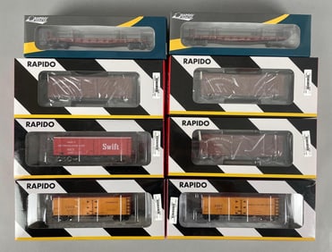 Group of Rapido Trains HO Scale Train Cars