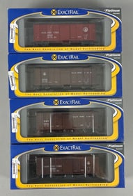 Group of ExactRail HO Scale Train B&O Boxcars