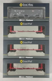 Group of ExactRail Platinum HO Scale CB&Q Train Cars