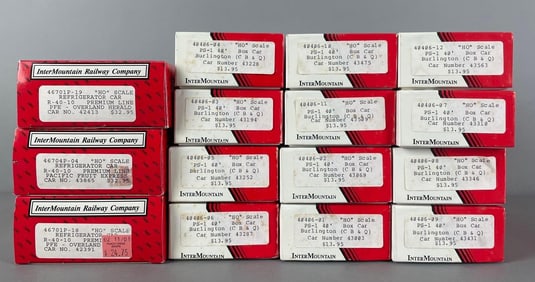 Group of InterMountain HO Scale Train Car Model Kits