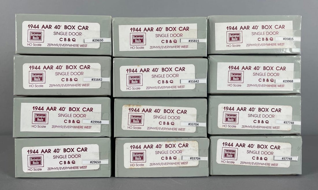 Group of C&BT HO Scale CB&Q 1944 AAR Boxcar Model Kits (1 of 2)