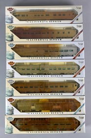Group of 7 Broadway Limited HO Scale California Zephyr Train Cars