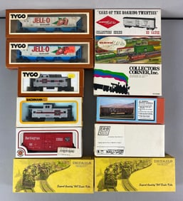 Group of HO Scale Model Train Cars