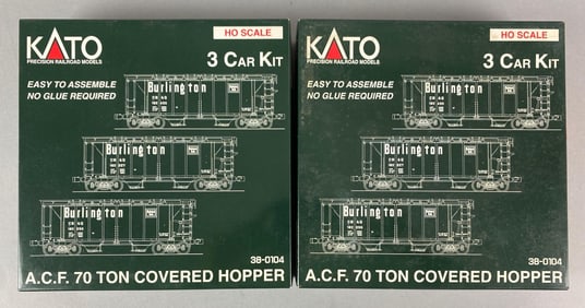Group of Kato HO Scale 3 Hopper Model Kits