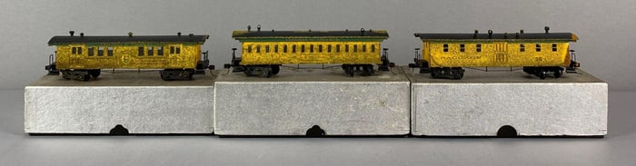 Group of 3 Takara Brass HO Scale Train Cars