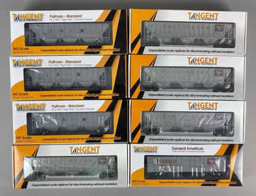 Group of Tangent HO Scale Model Train Cars