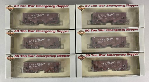 Group of 6 Proto 2000 Series HO Scale BR War Emergency Hoppers