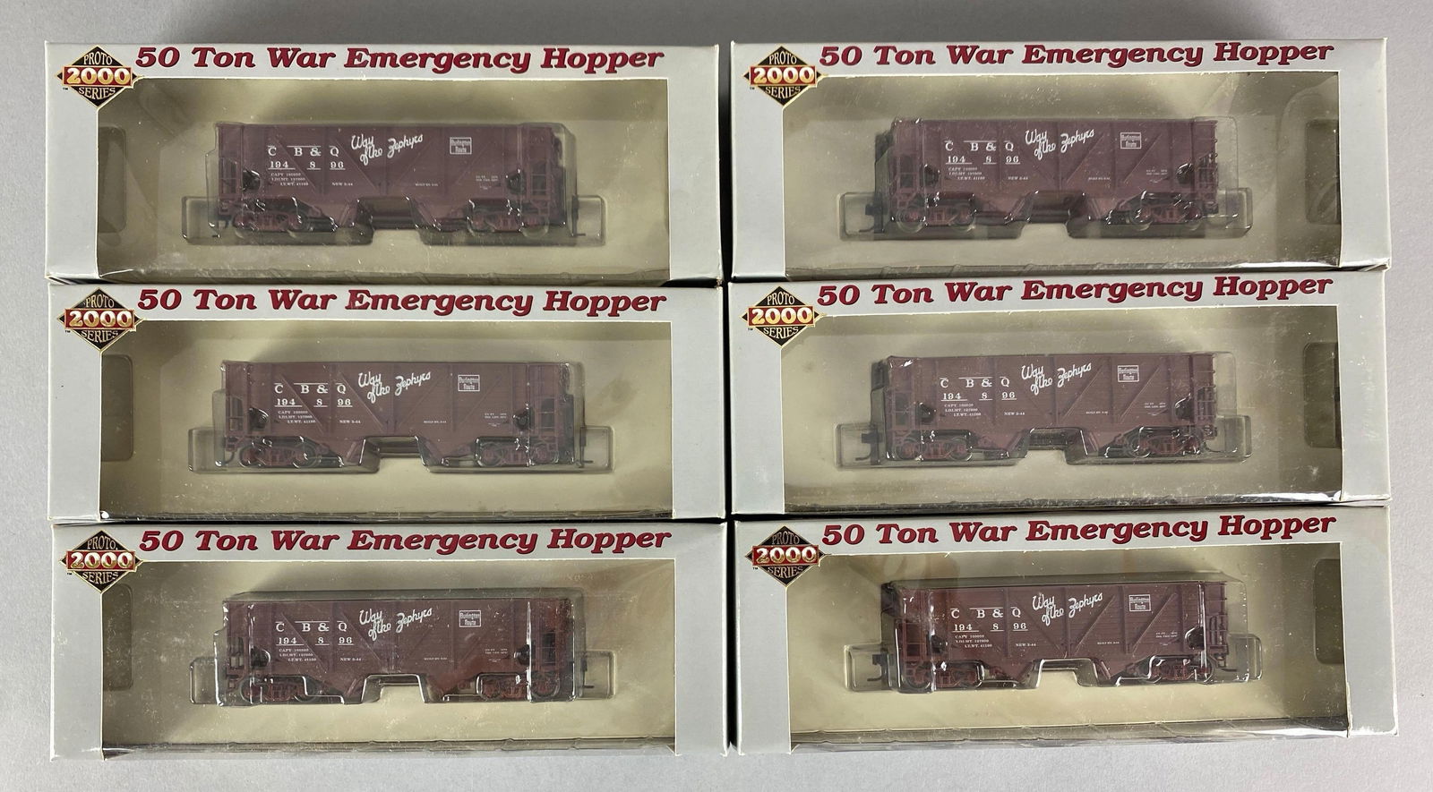 Group of 6 Proto 2000 Series HO Scale BR War Emergency Hoppers (1 of 2)