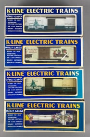 Group of K-Line O Scale Train Box Cars