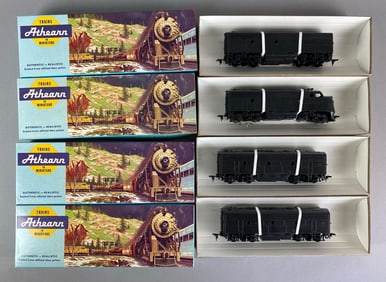 Group of Athearn HO Scale F7 Locomotives and Dummy Cars