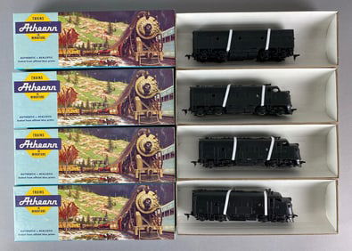 Group of Athearn HO Scale F7 Locomotives and Dummy Car