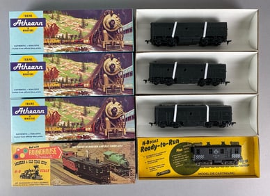 Group of HO Scale Dummy Cars and Diesel Box Cab