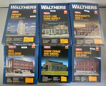 Group of 6 Walthers Miniature Building Model Kits