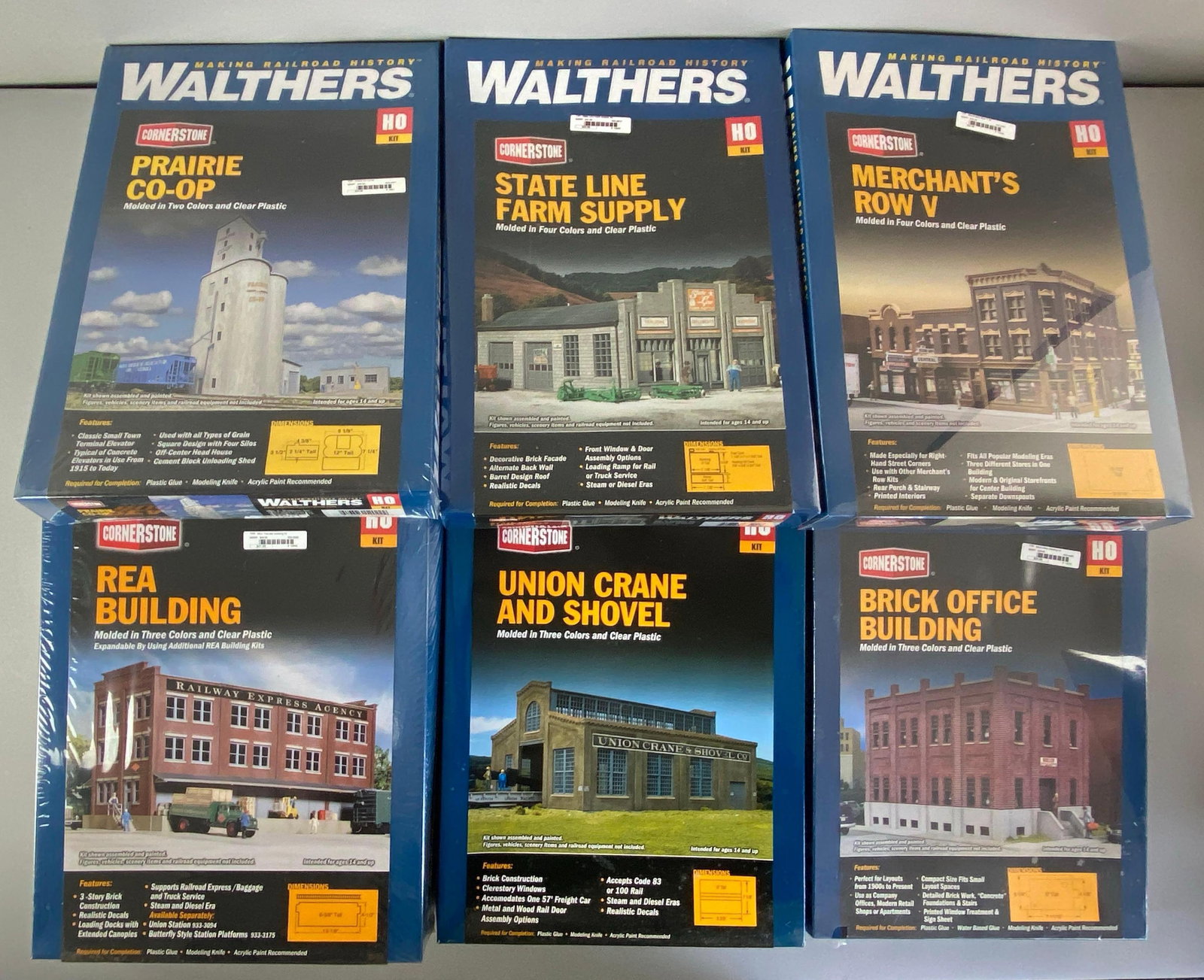 Group of 6 Walthers Miniature Building Model Kits (1 of 3)