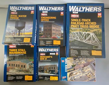 Group of 6 HO Scale Miniature Building Kits
