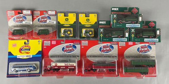 Group of HO Scale Die-Cast Vehicles