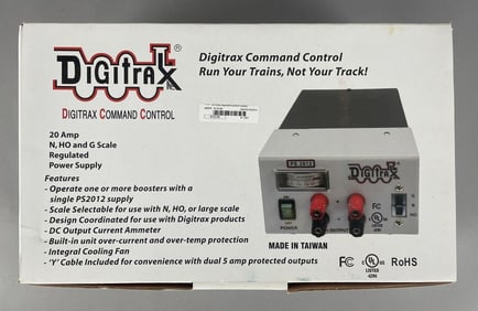 Digitrax 20 Amp N, HO, G Scale Power Supply
